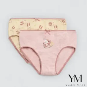 Pack 2 bragas infantiles algodón estampadas Tea time