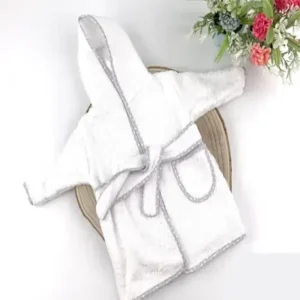 Bata de baño con capucha Gris