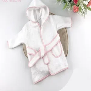 Bata de baño con capucha Rosa