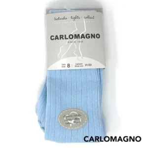 Leotardos Algodón Cálido Canalé Celeste