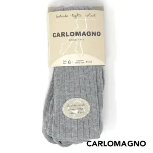 Leotardos Algodón Cálido Canalé Gris Claro