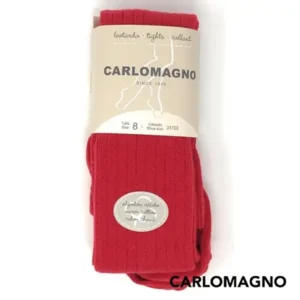 Leotardos Algodón Cálido Canalé Rojo