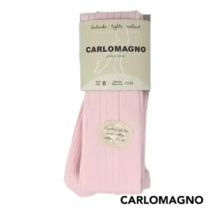 Leotardos Algodón Cálido Canalé Rosa