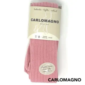 Leotardos Algodón Cálido Canalé Rosa Empolvado