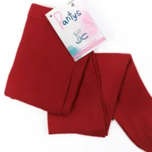 Leotardos lisos de algodón "no hace bolas" ROJO