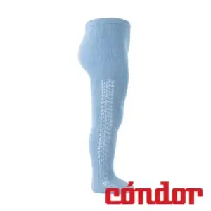 Leotardos algodón cálido con calado lateral AZULADO