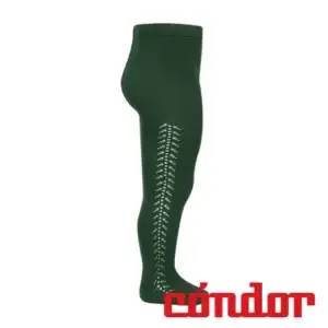 eotardos algodón cálido con calado lateral VERDE BOTELLA
