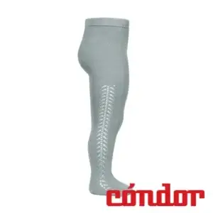 Leotardos algodón cálido con calado lateral VERDE SECO