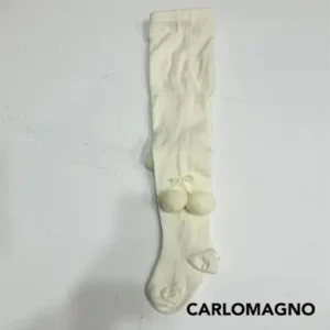 Leotardos Lisos Algodón con Borlas Cava