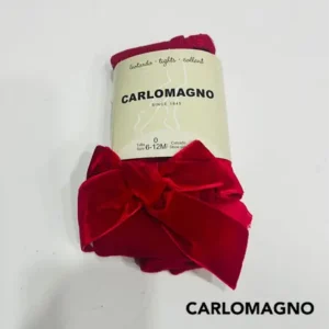 Leotardo lisos con lazo de terciopelo Rojo