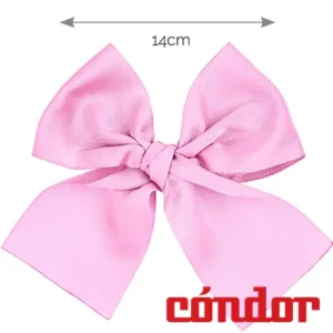 Pinza para el cabello con enorme lazo grogrén ROSA