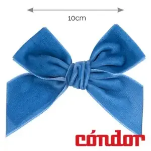 Pinza para el cabello con lazo de terciopelo AZUL FRANCIA