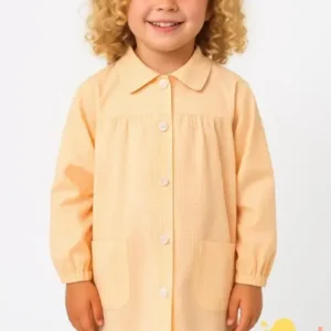 Baby colegial cuadros Amarillo