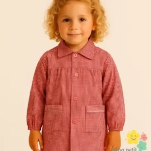 Baby colegial cuadro Rojo