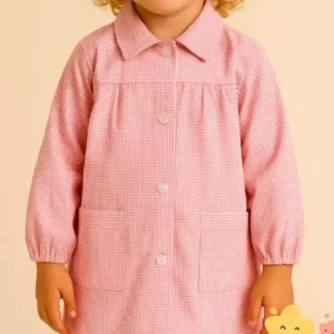 Baby colegial cuadros Rosa
