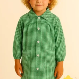 Baby colegio cuadros Verde