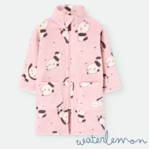 Bata Bebé Estampado de Pandas Rosa