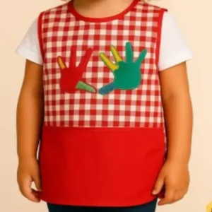 Casulla colegial cuadros Rojo