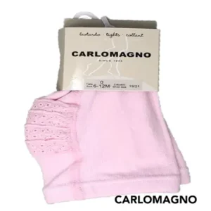 Leotardos Algodón con Puntilla Trasera Rosa