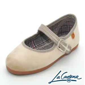 Mercedes hebilla broche Terciopelo Beige