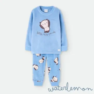 Pijama 2 piezas estampado con pandas Azul