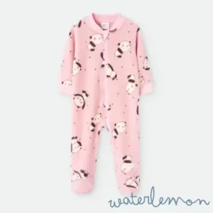 Pijama bebé estampado con pandas Rosa