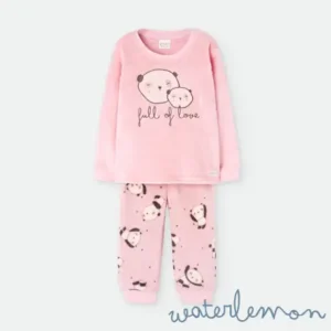 Pijama 2 piezas estampado con pandas Rosa