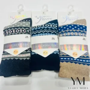 Calcetines estampados infantil térmicos con puño antipresión