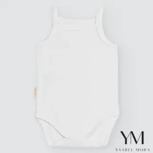 Body bebé básico tirantes finos blanco