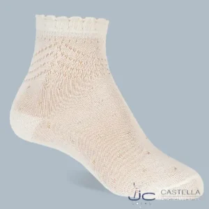 Calcetines semicalados de hilo Perlé