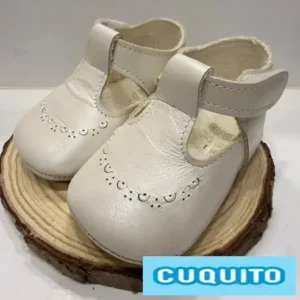 Zapato tipo pepito con brillo anacardo Marfil