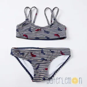 Bikini Rayas Peces niña