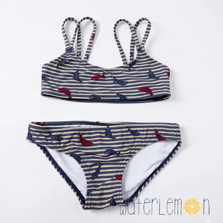 Bikini Rayas Peces niña