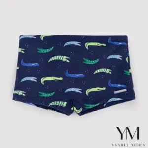 Bañador bóxer niño estampado cocodrilos