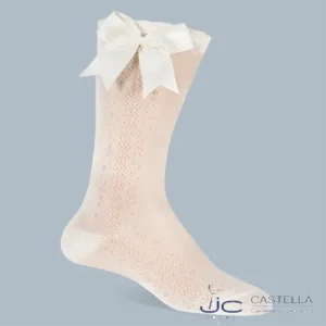Calcetines altos semicalados con lazo