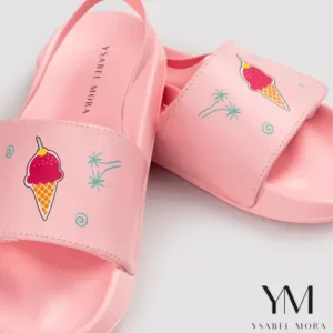Chanclas infantiles cierre velcro estampado helados
